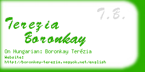terezia boronkay business card