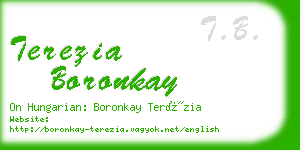 terezia boronkay business card